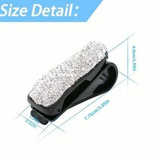 Sunglass Clip, Sparkle Car Sun Visor Glasses Clip, NEW